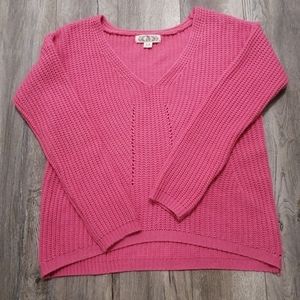 Pink Rose Knitted Sweater